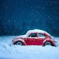 事故車で雪のある道路を走行するときはより慎重に